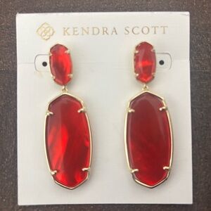 Kendra Scott Red Statement Earrings